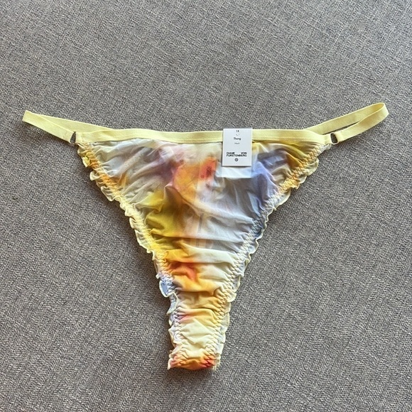 NWT Diane Von Furstenburg X Target Mesh Sunset Thong Panty 1X - Picture 2 of 3
